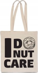 Öko Táska Pamut ekrü ajándék Valentin Nap És Donut Care fánk TT_468