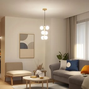 Brilagi - LED Csillár zsinóron MILLA 6xG9/3W/230V arany/fehér