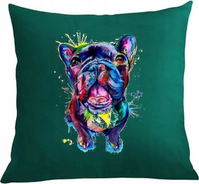 Párna párnahuzat Francia bulldog Színes