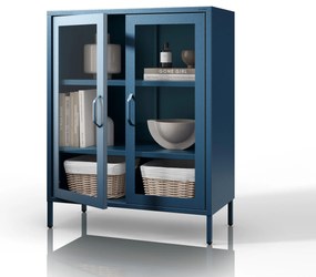 Vitrin GINA, 800 x 1015 x 400 mm, Modern: sötétkék