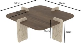 Poalla - Walnut, Travertine
