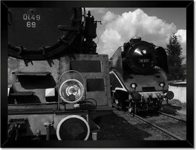 Poszterek keretben 40x30 Vonatok Ol49-69 és 18-201