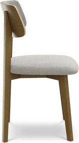 Világosszürke tömörfa étkezőszék Niu – Makamii