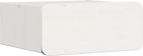 vidaXL Éjjeli asztal fiókkal Fehér 39 x 34 x 16,5 cm Tömör fenyőfa