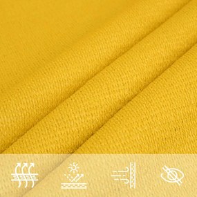 sárga HDPE napvitorla 160 g/m² 2,5 x 2,5 m