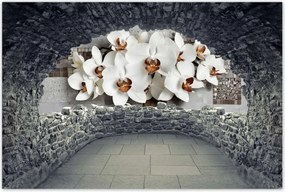 Poszterek 90x60 Fehér orchideák és mozaik