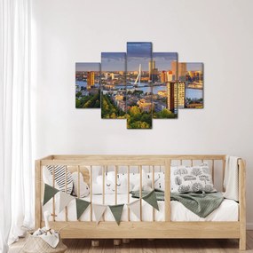 Kép - panoráma Rotterdam, Hollandia (150x105 cm)
