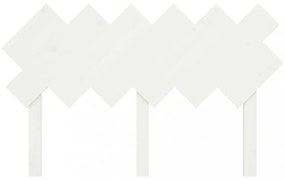 fehér tömör fenyőfa ágyfejtámla 132x3x81 cm
