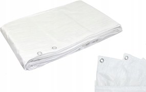 4m x 5m Vastag Védőponyva 60g/m2 Vízálló Erősített Fehér