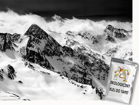 Fotótapéta Flizelina Tájkép Kilátás Hegyek Csúcsok Tél Hó B&amp;w 100x75 ragasztó