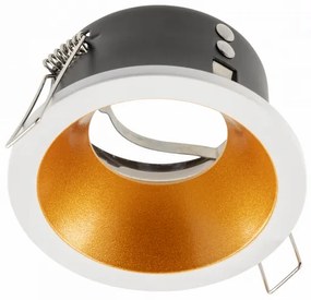 Lámpa Mennyezeti lámpatest ELVA, IP54, Ø85x45mm,kör, fehér/réz