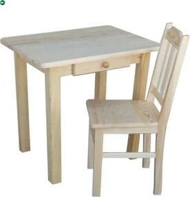 Étkezőasztal fiókos 80x50 natúr