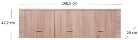 Felépítmény a ruhásszekrényhez Gwenn 3D (szonoma tölgy). 1052937