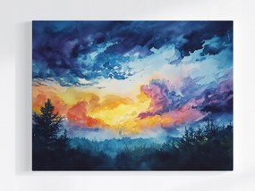 Poszter Tájkép Ég Felhők Nap Vihar Időjárás 100x75