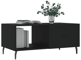 Fekete szerelt fa dohányzóasztal 90 x 50 x 40 cm
