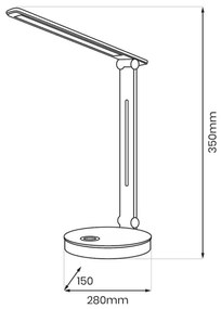 LED RGBW Asztali lámpa BRUNO LED/5W/5V 3000/4500/6000K fehér
