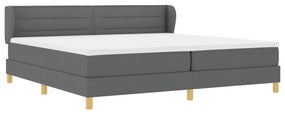 Dozenágy Matraccal Sötét Szürke 200x200 cm Szövet
