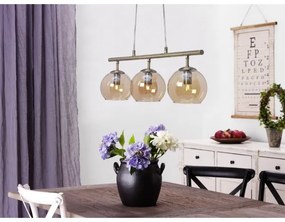 Cottex T2493AA - CAPELLA kábelre szerelhető függőlámpa 3xE14/40W/230V, füstszínű/barna