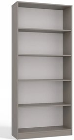 R80 polcos szekrény, könyvtartó, 80x182x30 cm, agyag színű