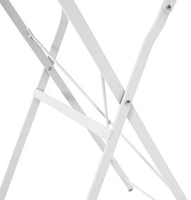 Összecsukható Bisztróasztal Fehér Ø50x71 cm Porbevonatos Acél