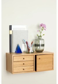 Natúr színű függő szekrény tölgyfa dekorral 50x20 cm Piccolo – Hübsch