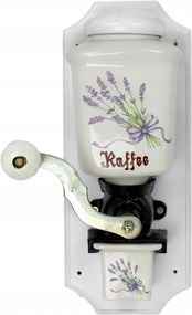 Kézi kávédaráló fali 30 cm levendula motívum