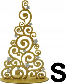 Karácsonyfa arany ezüst csillagok karácsonyfa dekoráció 15cm