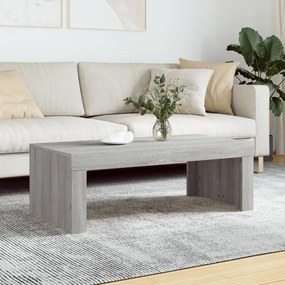 Szürke sonoma színű szerelt fa dohányzóasztal 102 x 50 x 36 cm