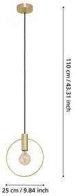 Eglo Manizales 98834 függeszték, 1x40W E27