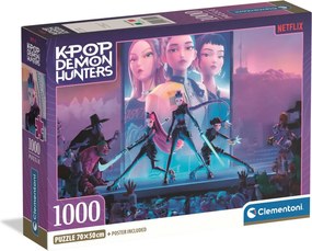 K-pop Démonvadászok Stage Warriors 1000 db-os Compact puzzle Clementoni
