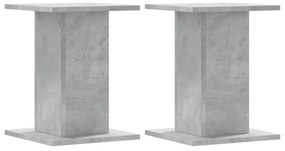 2 db betonszürke szerelt fa növénytartó állvány 30 x 30 x 40 cm