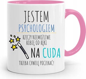 Pszichológus Pszichiáter Terapeuta Bögre Rózsaszín, fényképes nyomtatással