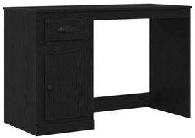 vidaXL Tárolós Asztal Fekete tölgy 50x115x75 cm Forgácslap