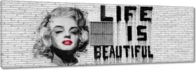 Festmények 150x50 Banksy Life is beautiful
