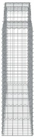 4 db íves horganyzott vas gabion kosár 200x50x140/160 cm