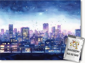 Fotótapéta Flizelina Kilátás Terasz Tető Város Panoráma City 208x146 ragasztó