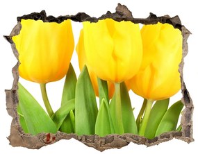 Lyuk 3d fali matrica Sárga tulipánok nd-k-50296445