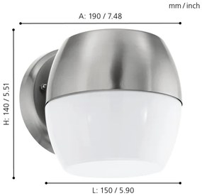Eglo 95982 - LED Kültéri fali lámpa ONCALA LED/11W