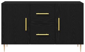 Fekete tölgyfa szekrény 100x36x60 cm Mérnöki fa