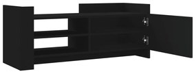 fekete szerelt fa TV-szekrény 100 x 35 x 40 cm