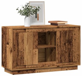 antik fa színű szerelt fa tálalószekrény 102 x 35 x 60 cm