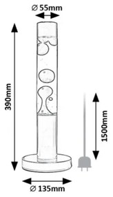 Rabalux 76027 - LED Lávalámpa LAVASTIC LED/25W/230V