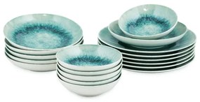 18 db kék/porcelán étkészlet