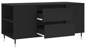 fekete szerelt fa dohányzóasztal 102x44,5x50 cm