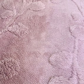 Luxus báránytakaró Flower lila mikroplüssből 200x230cm TiaHome