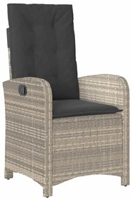 Kert étkező szett 5 pcs Világosszürke polirattan