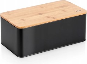 Kenyértartó Zsemle Bambusz Konyhai Deszka Fekete