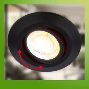 Briloner 7586035-SZETT 3xLED beépíthető fürdőszobai lámpatest KLIRA 1xLED/4,9W/230V IP23 fekete