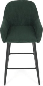 Barová židle, zelená, látka,AUB-V4009 GRN6