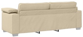 vidaXL Kanapé Krém 219 x 77 x 82 cm szövet